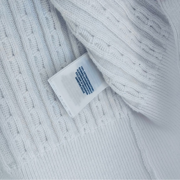 Ralph Lauren White and Pink Cable Knit Sweater Cardigan - Picture 8 of 11